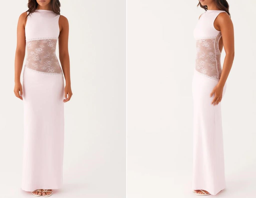 Spaghetti Strap Lace Elegant Maxi Dress