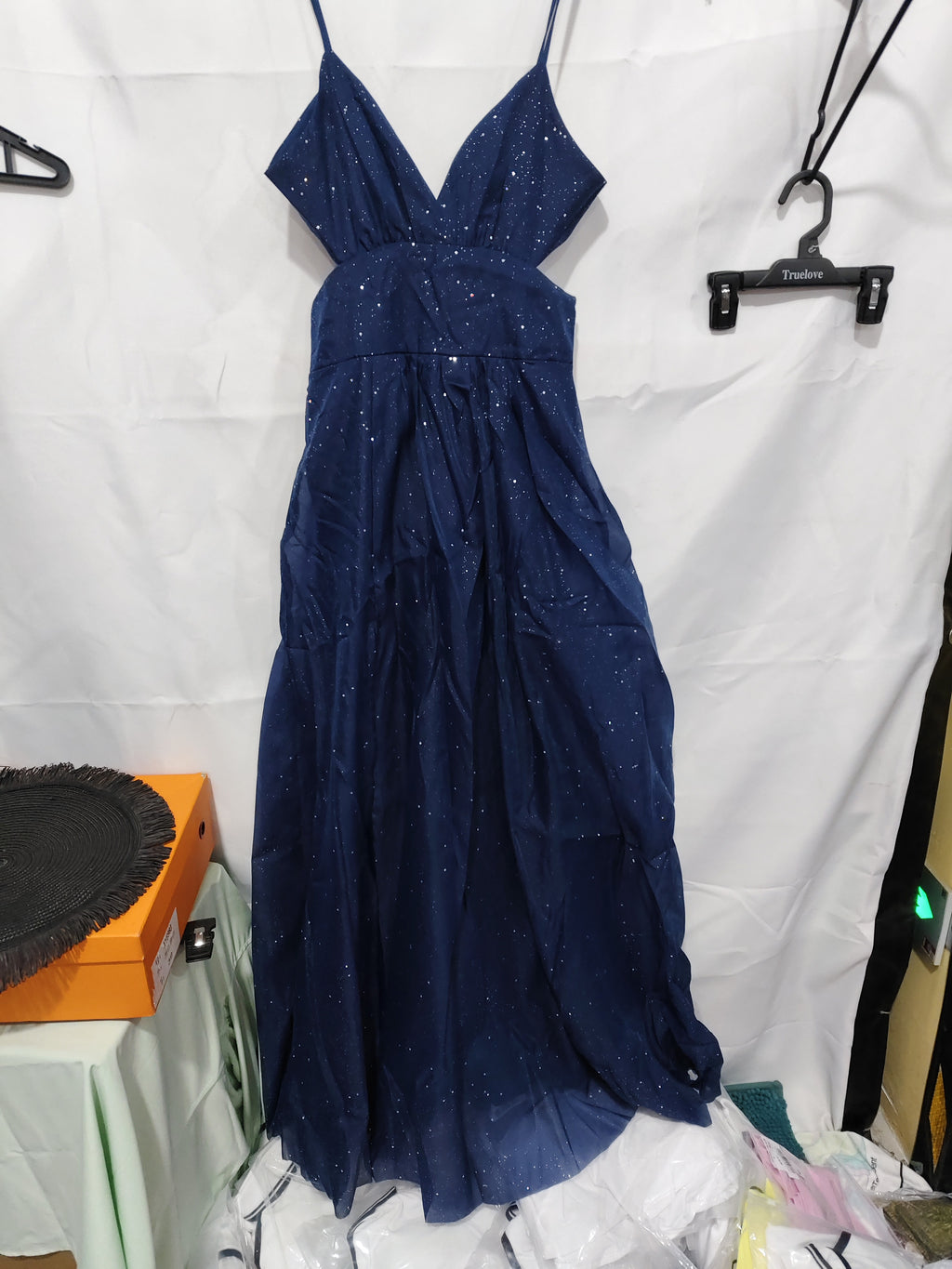 V-Neck Sleeveless High Waist Split Prom Dress