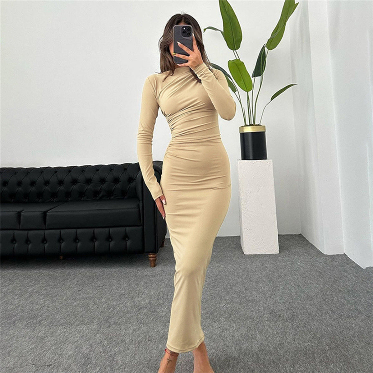 Slim Fit Elegant Long Sheath Dress