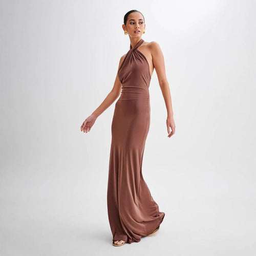 Backless Halter Dress