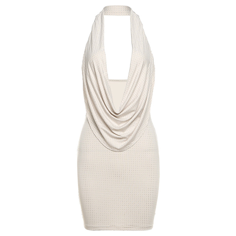 Halter Low-Cut Backless Slim Fit Sheath Dress