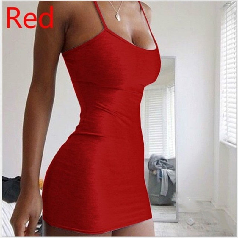 Simple Spaghetti Strap Short Dress
