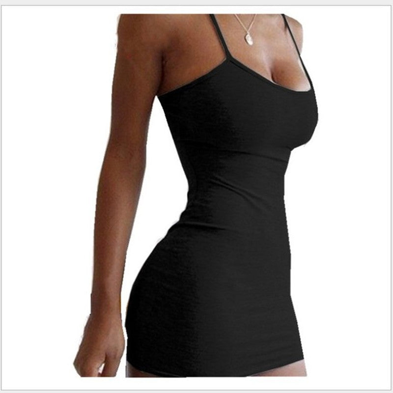 Simple Spaghetti Strap Short Dress