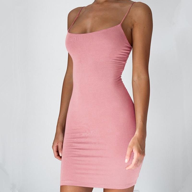Simple Spaghetti Strap Short Dress