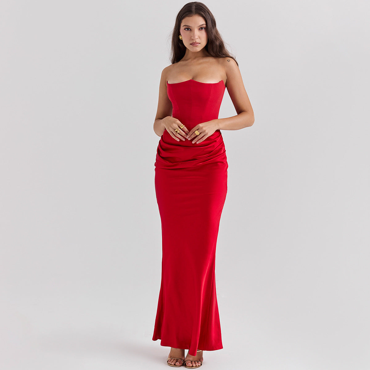 Tube-Top Corset Evening Dress