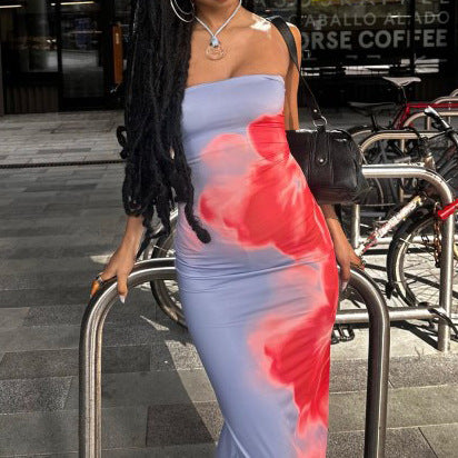 Slim Tube Top Summer Long Dress