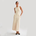 Elegant Knitted Sleeveless Long Dress