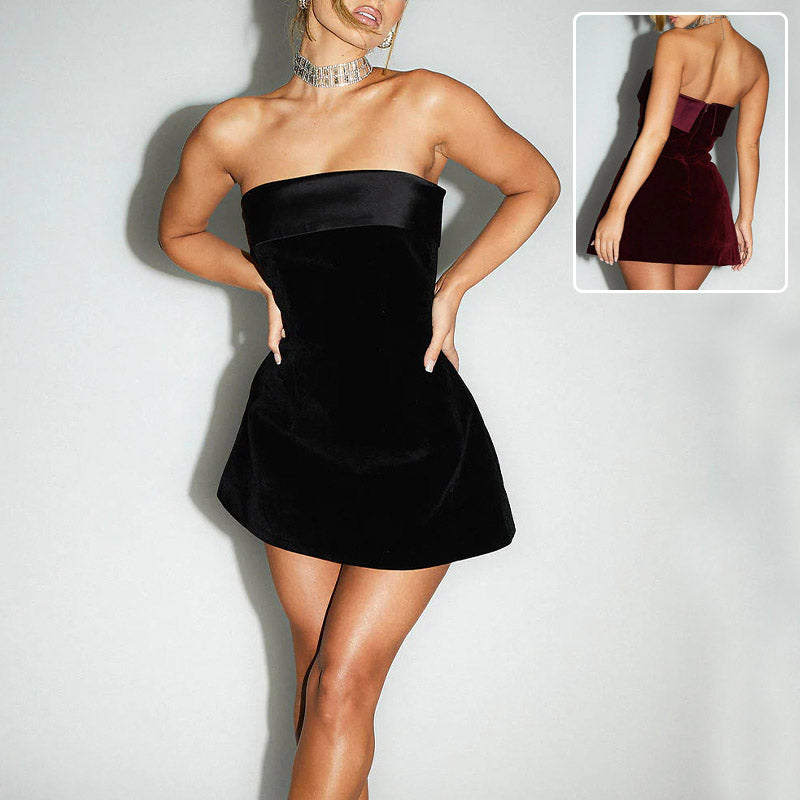 Tube-Top Short Evening Dress