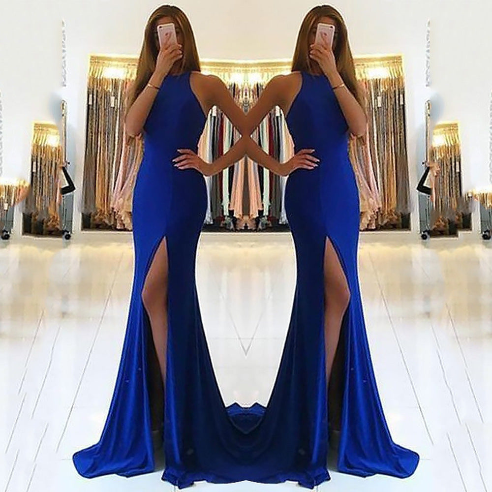 Long High Slit Evening Dress