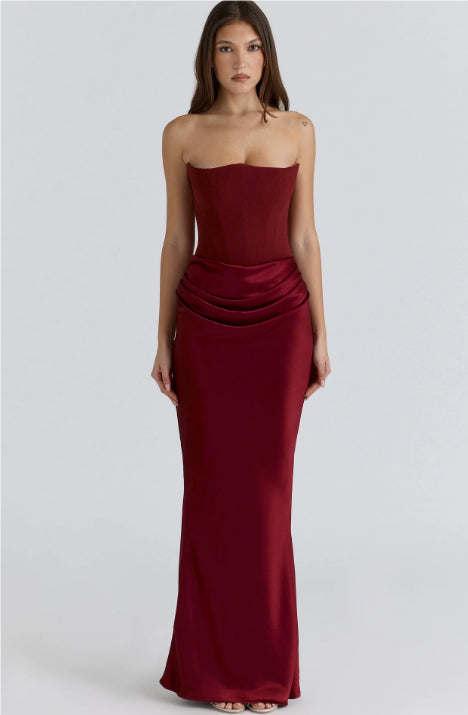Tube-Top Corset Evening Dress