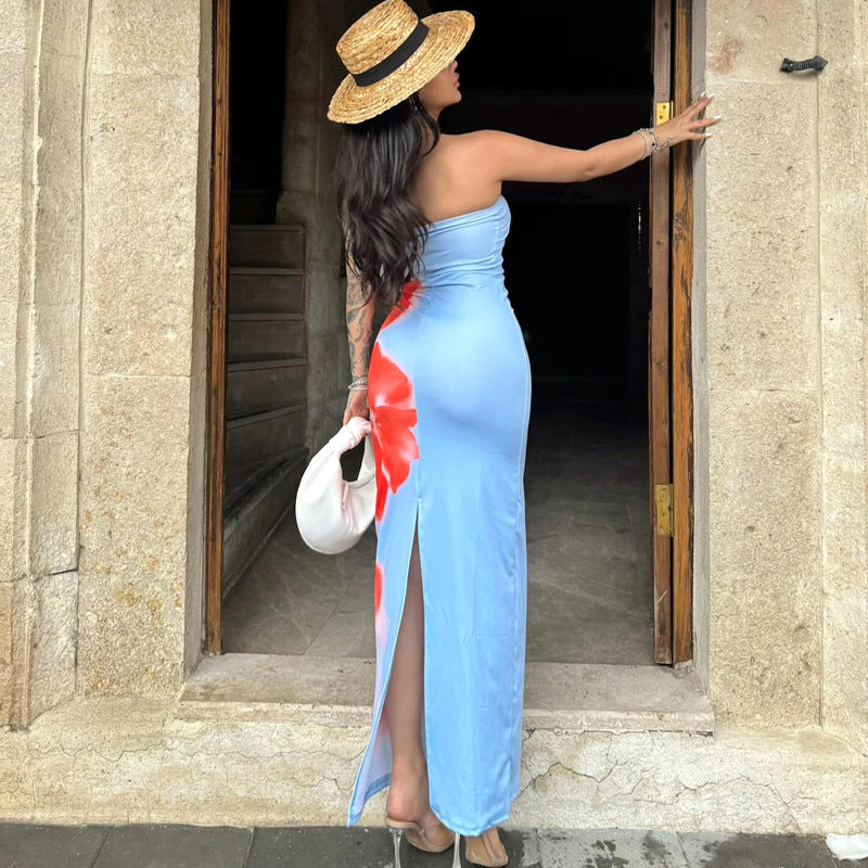 Slim Tube Top Summer Long Dress