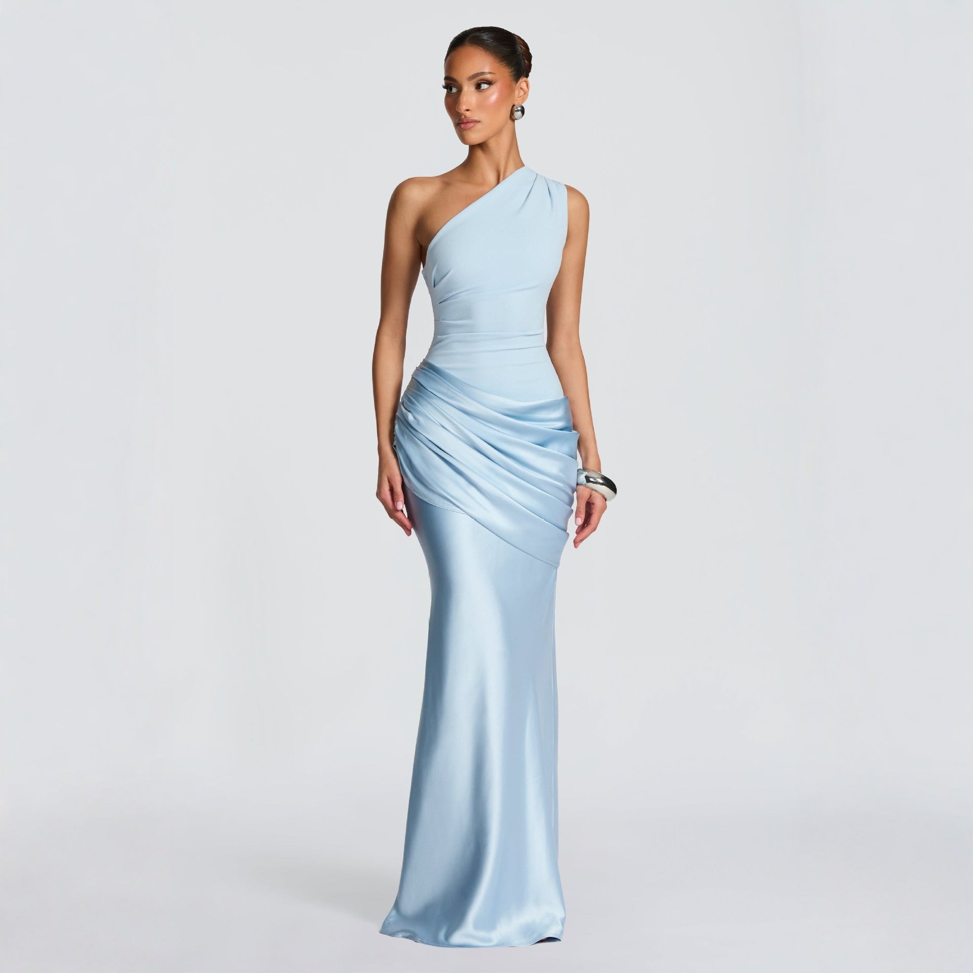 Slim Off-Shoulder Bodycon Maxi Dress