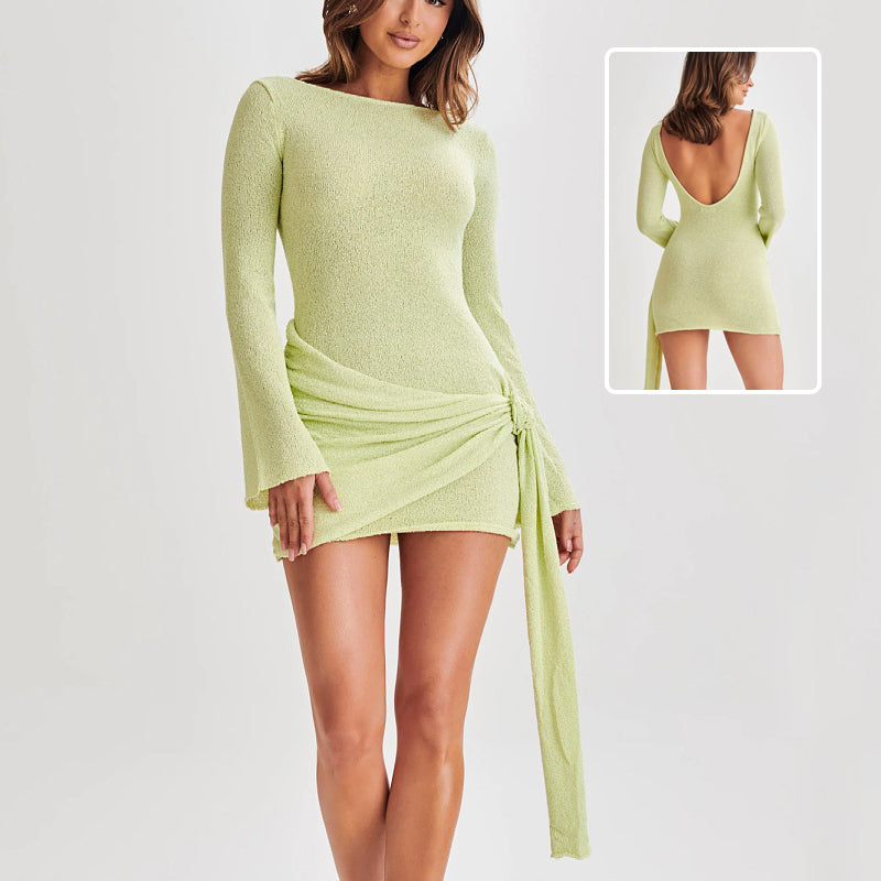 Slim Long-Sleeved Short Dress