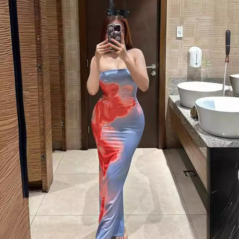 Slim Tube Top Summer Long Dress
