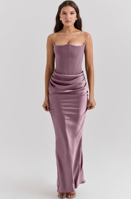 Tube-Top Corset Evening Dress