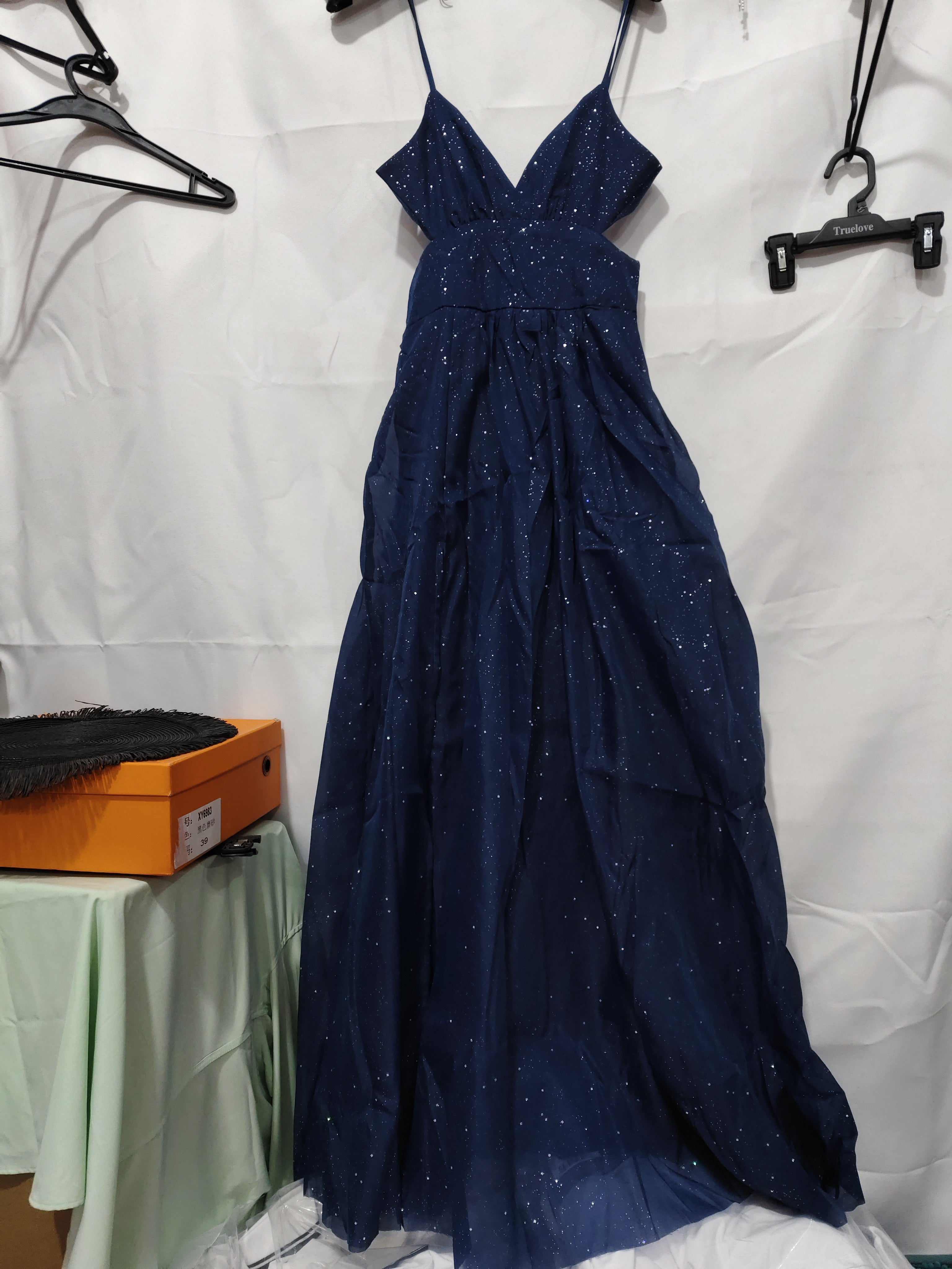 V-Neck Sleeveless High Waist Split Prom Dress