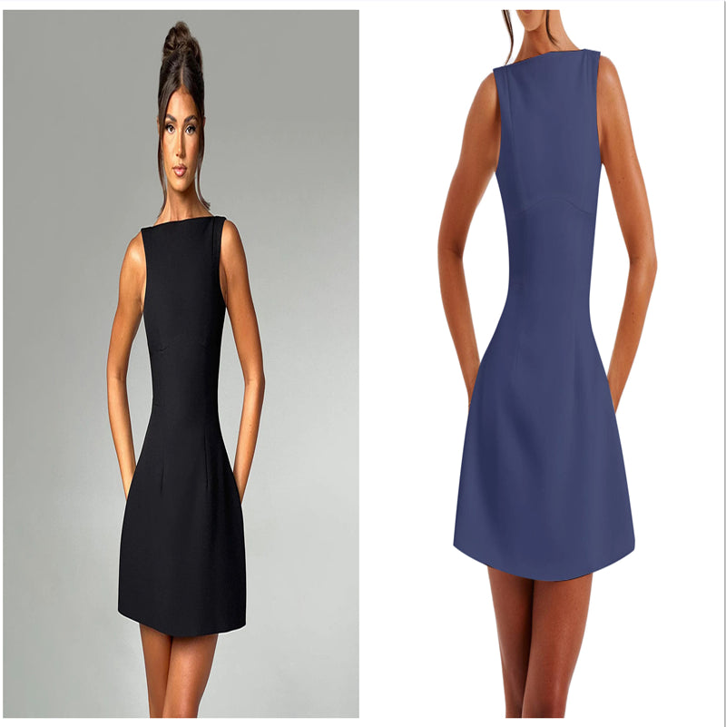 Sleeveless Backless Short Dress