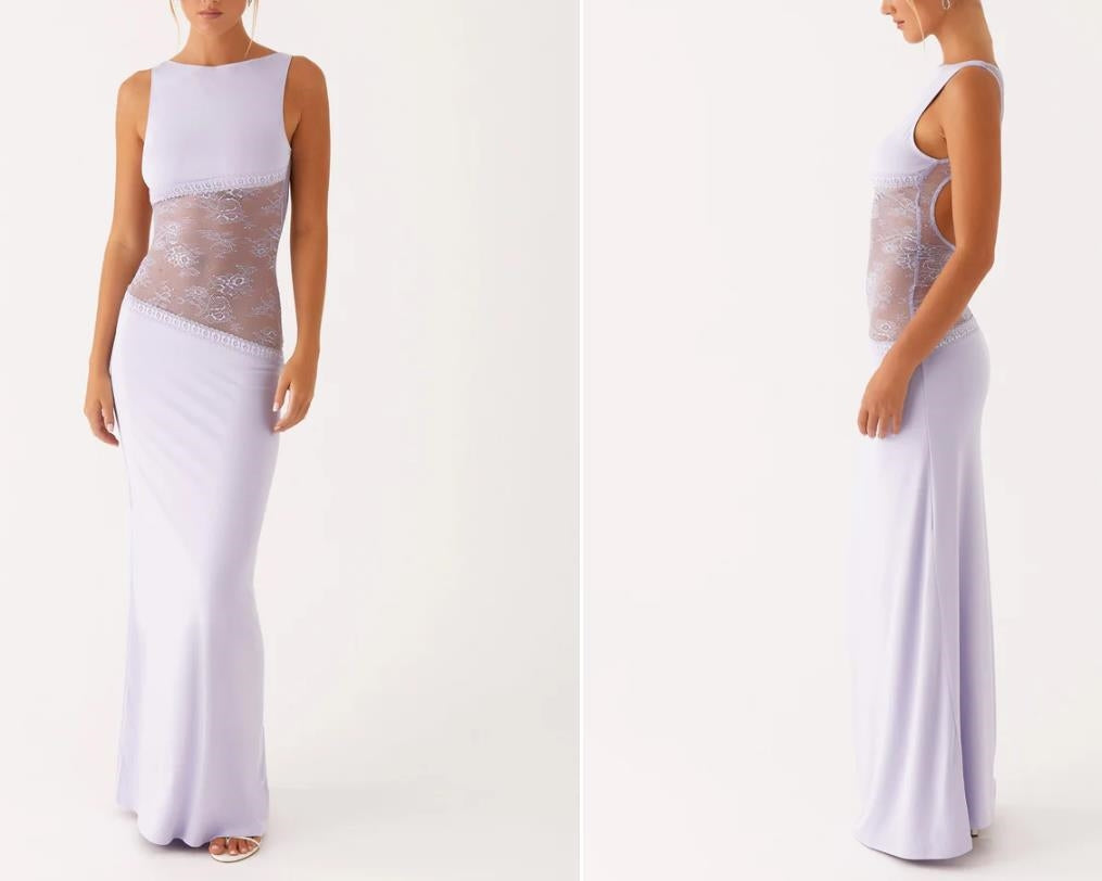Spaghetti Strap Lace Elegant Maxi Dress