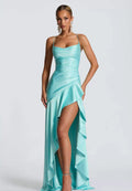 Backless With Ruffles Evening Party Dress