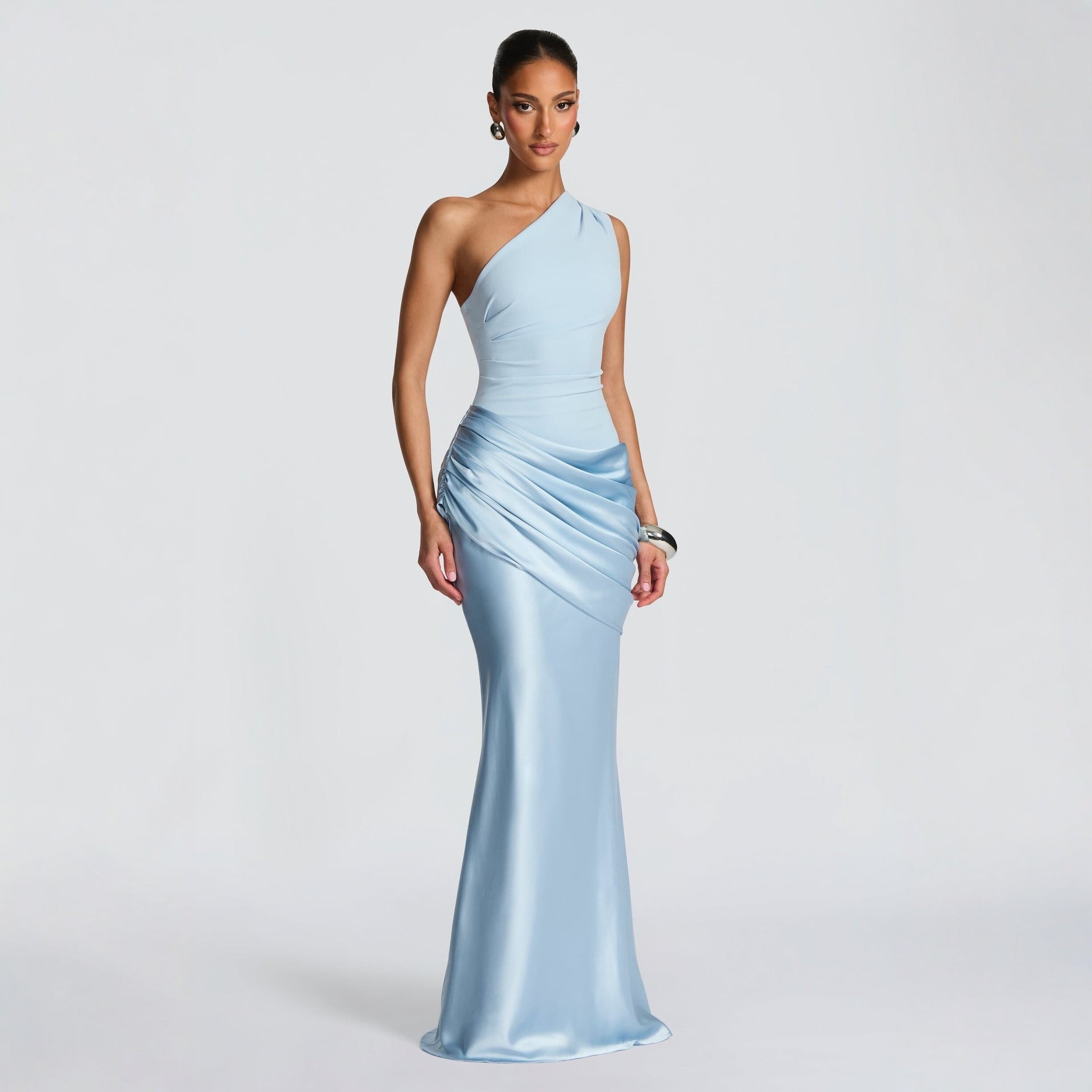 Slim Off-Shoulder Bodycon Maxi Dress