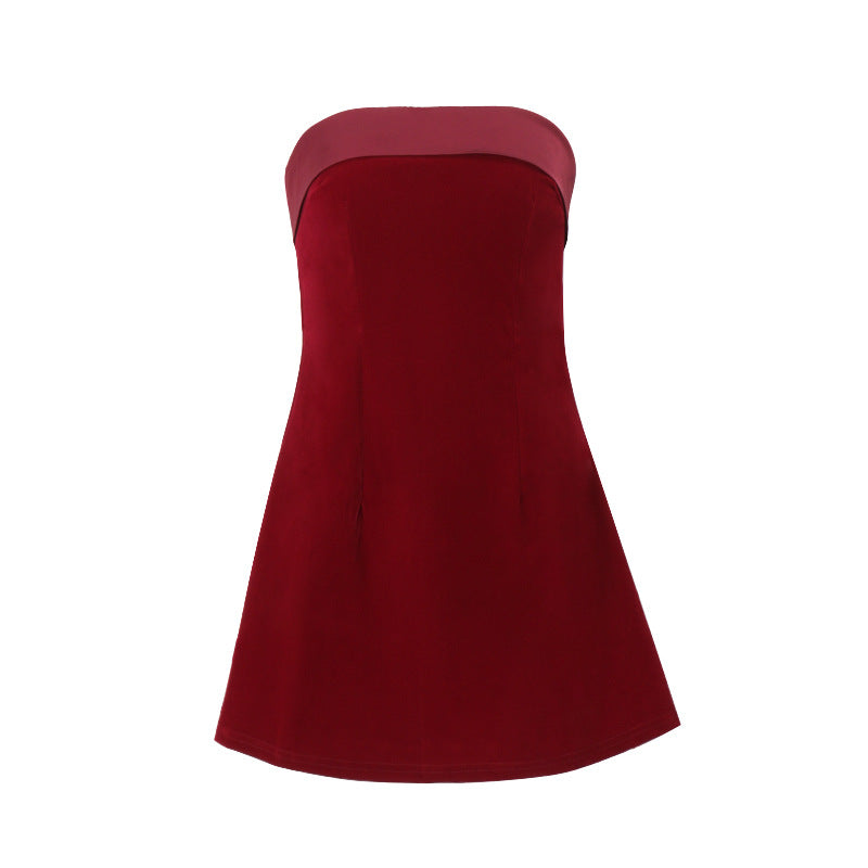 Tube-Top Short Evening Dress