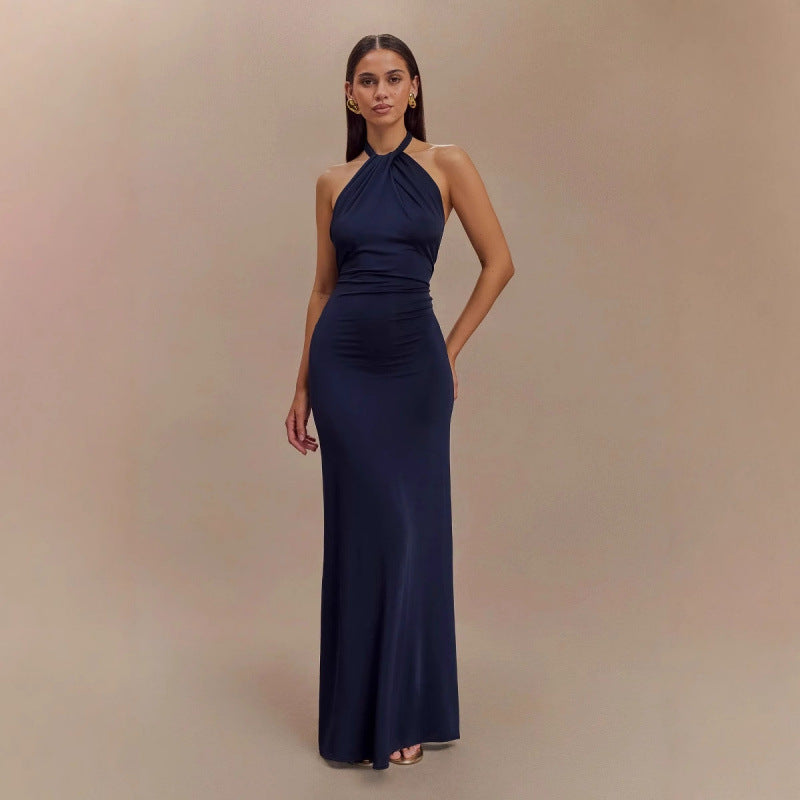Backless Halter Dress