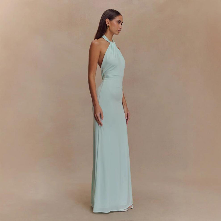 Backless Halter Dress