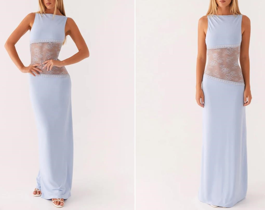 Spaghetti Strap Lace Elegant Maxi Dress