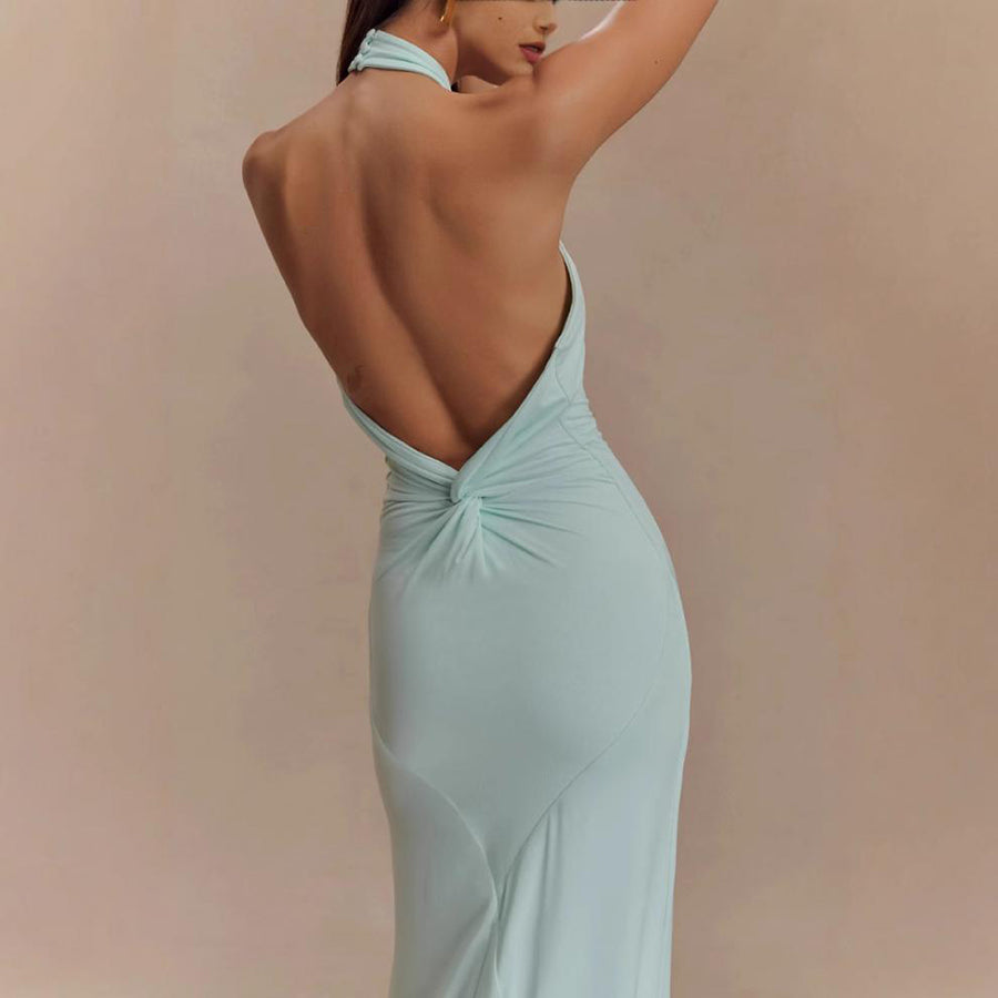 Backless Halter Dress