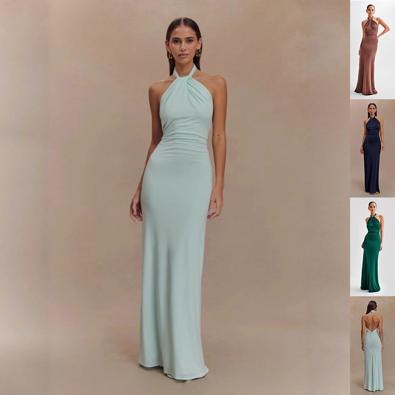 Backless Halter Dress