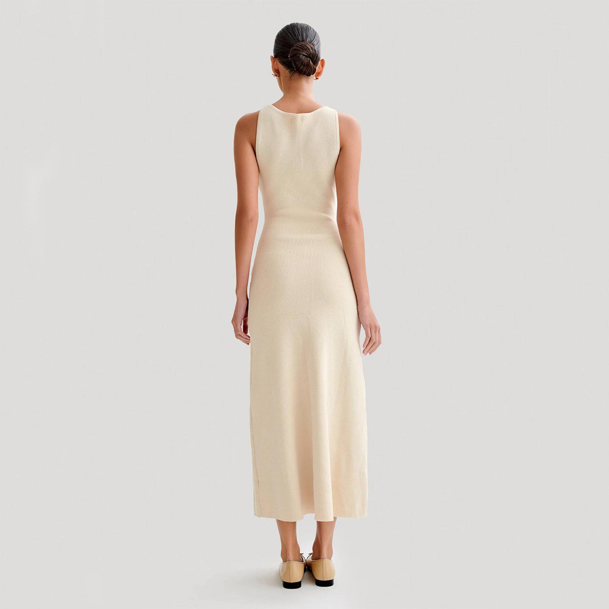 Elegant Knitted Sleeveless Long Dress