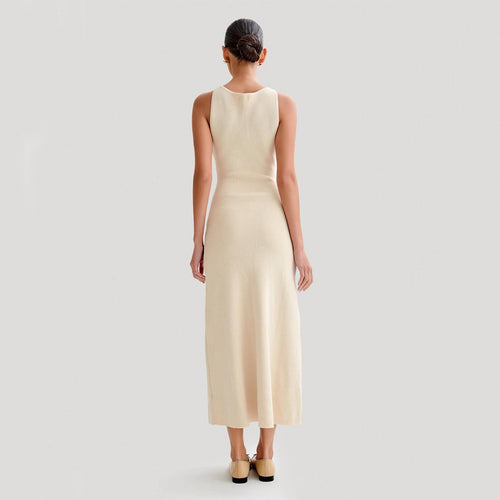 Elegant Knitted Sleeveless Long Dress