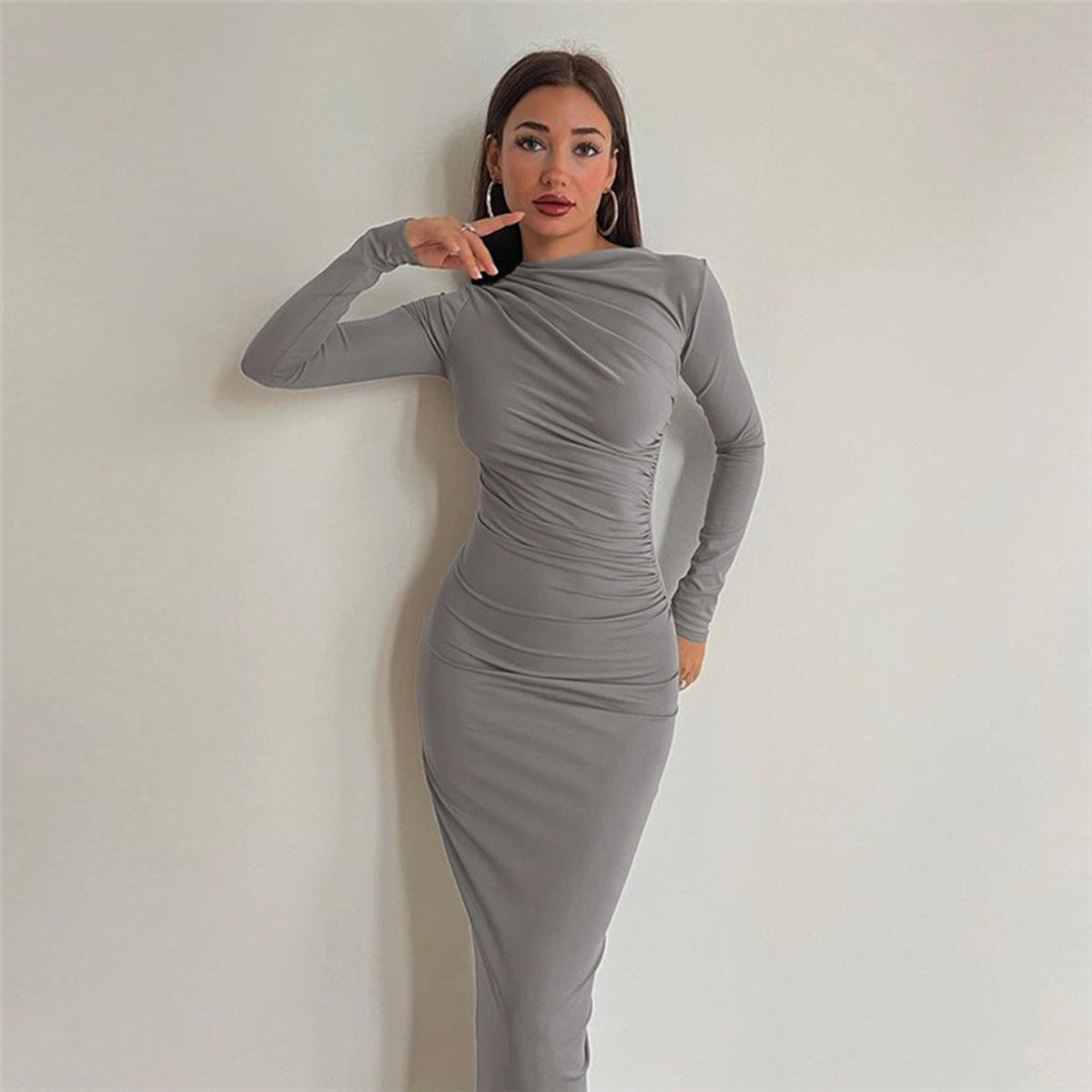 Slim Fit Elegant Long Sheath Dress