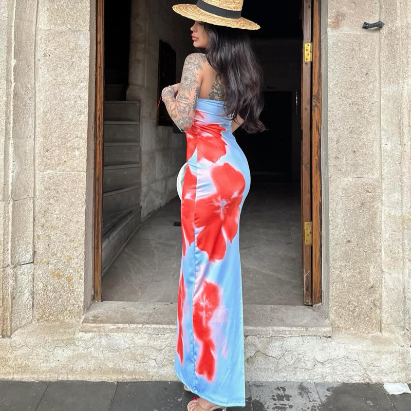 Slim Tube Top Summer Long Dress