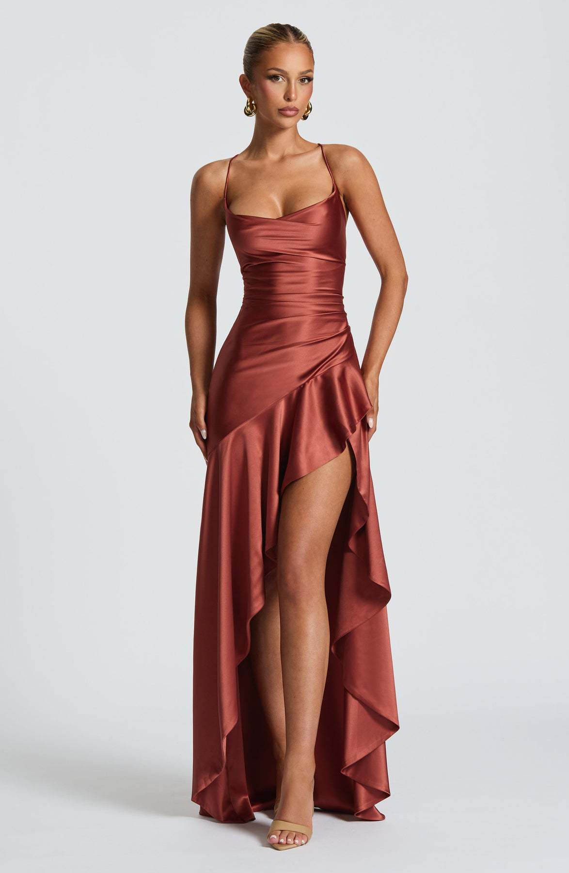Backless With Ruffles Evening Party Dress