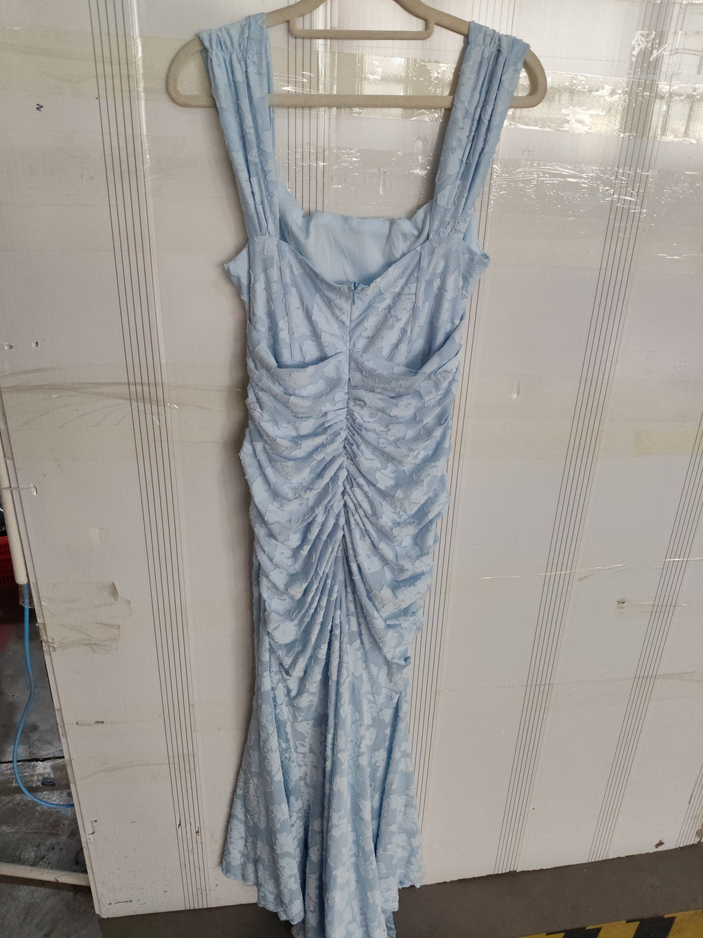 Off-Shoulder Backless Ruched Prom Dress